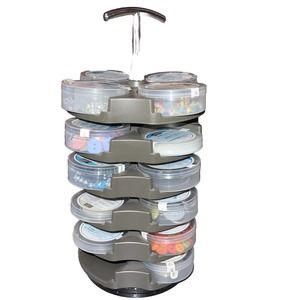 Stampin Up Stack N Store Storage Caddy Spinning Retired with 17 Embellishments